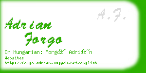 adrian forgo business card